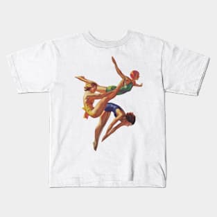 Three Divers In Original Coloring Kids T-Shirt